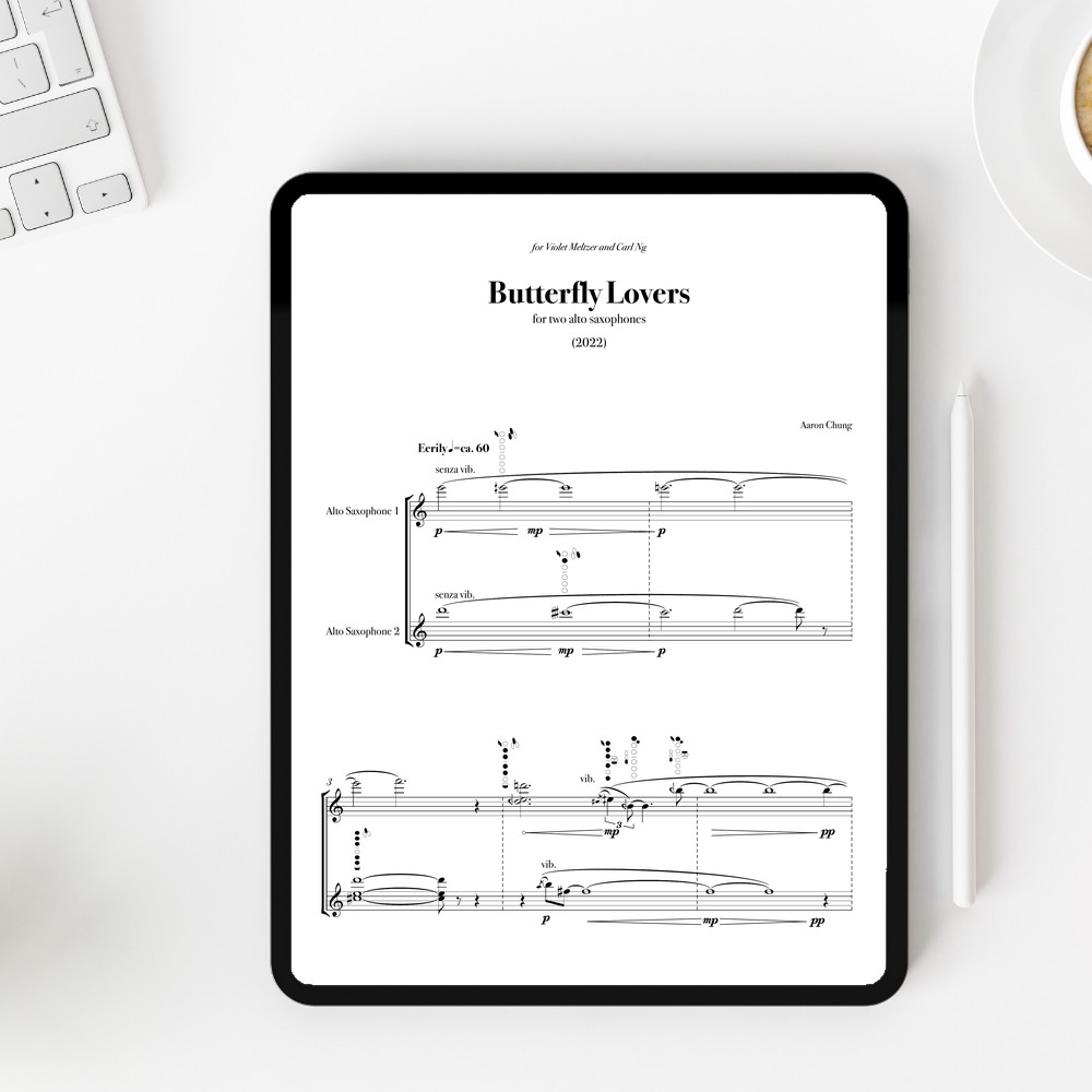 Page 1 of the music in the score, shown on a tablet. Click to zoom in.