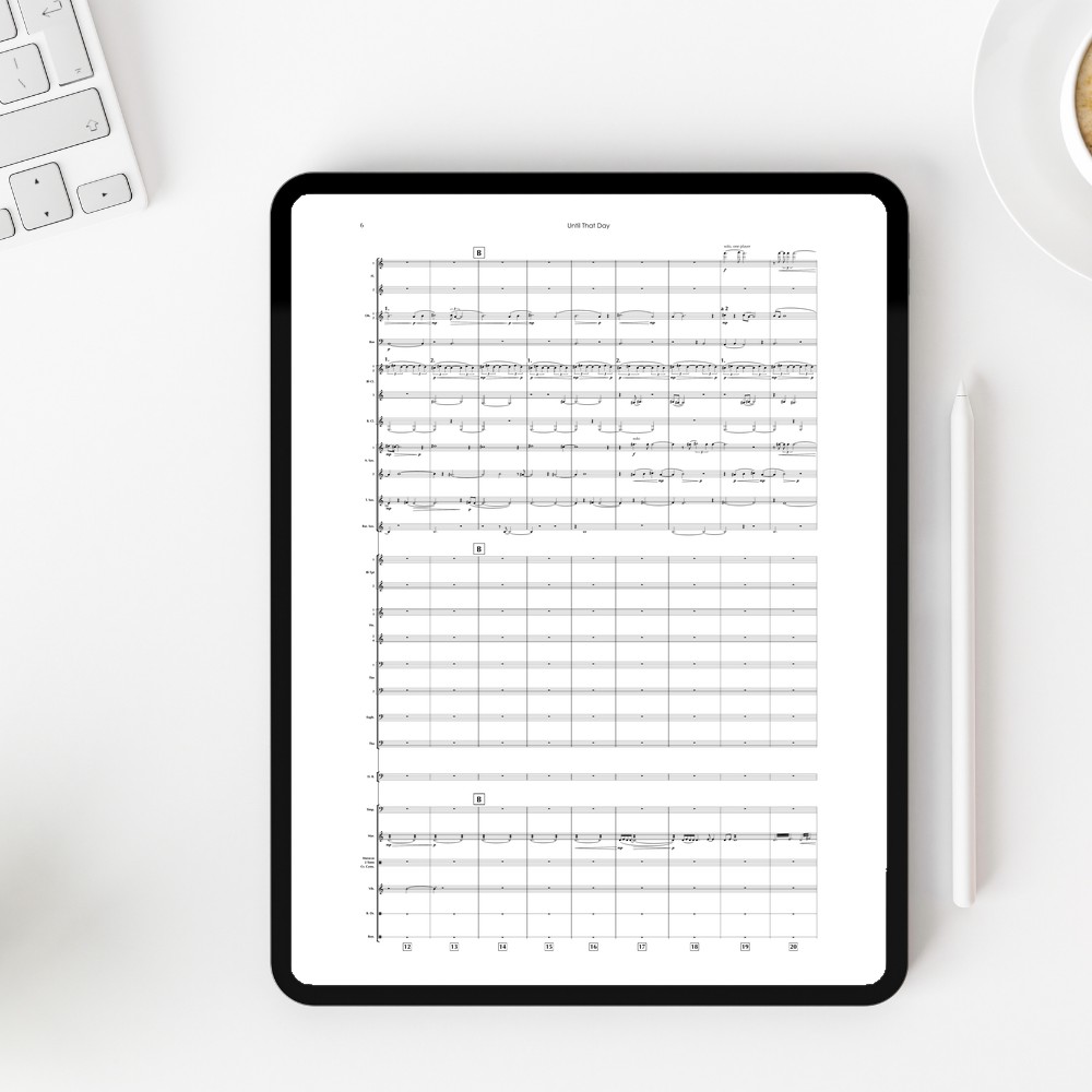 Page 2 of the music in the score, shown on a tablet. Click to zoom in.